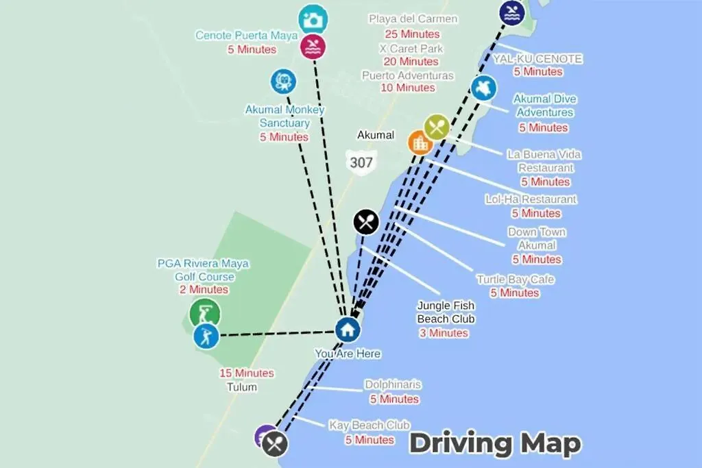 Apartment Akumal Secret Walk To Beach Pools With Ocean Views Mexico